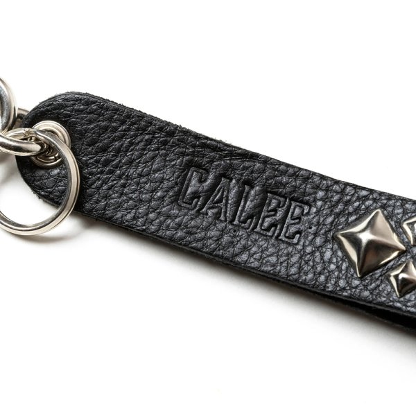 画像4: CALEE/STUDS LEATHER FLAT KEY RING（BLACK）［フラットキーリング-25春夏］