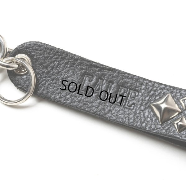 画像4: CALEE/STUDS LEATHER FLAT KEY RING（BLACK）［フラットキーリング-25春夏］