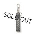 CALEE/STUDS LEATHER FLAT KEY RING（BLACK）［フラットキーリング-25春夏］