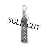 CALEE/STUDS LEATHER FLAT KEY RING（BLACK）［フラットキーリング-25春夏］