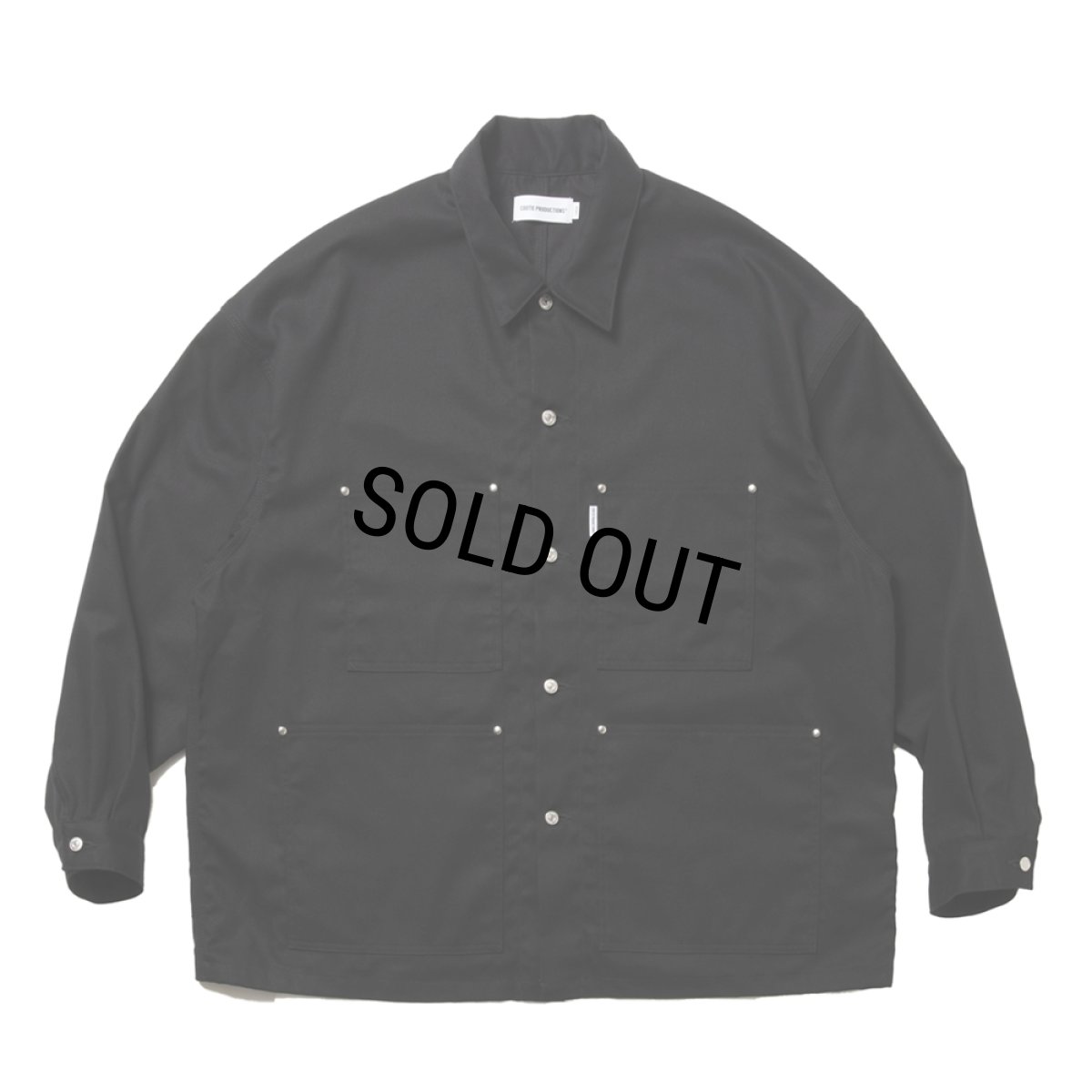 画像1: COOTIE PRODUCTIONS/Abyss Dyed Duck Coverall（Black）［ダックカバーオール-25春夏］ (1)