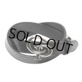 COOTIE PRODUCTIONS/Symbol Buckle Leather Belt（Silver）［シンボルバックルレザーベルト-25春夏］