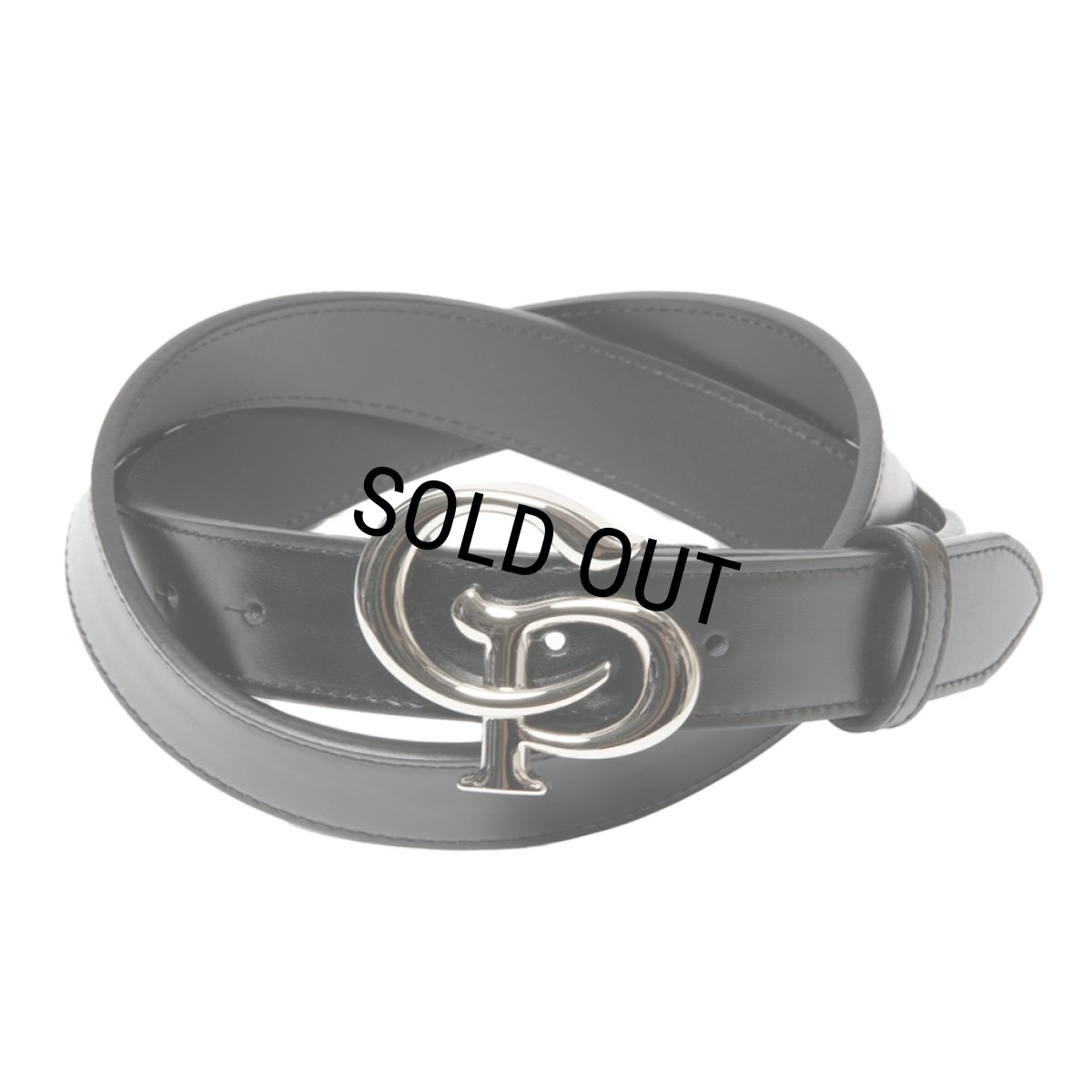 画像1: COOTIE PRODUCTIONS/Symbol Buckle Leather Belt（Silver）［シンボルバックルレザーベルト-25春夏］ (1)