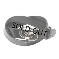 COOTIE PRODUCTIONS/Symbol Buckle Leather Belt（Silver）［シンボルバックルレザーベルト-25春夏］