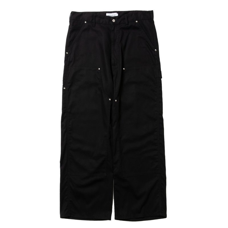 画像1: COOTIE PRODUCTIONS/Abyss Dyed Duck Double Knee Painter Pants（Black）［ダブルニーペインターパンツ-25春夏］