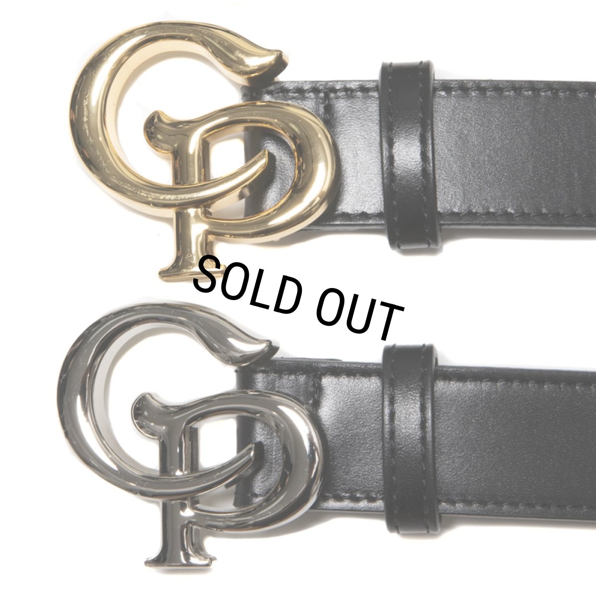 画像3: COOTIE PRODUCTIONS/Symbol Buckle Leather Belt（Silver）［シンボルバックルレザーベルト-25春夏］ (3)