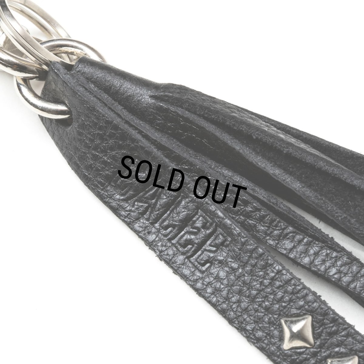 画像3: CALEE/STUDS & TASSEL LEATHER LONG KEY RING（BLACK）［レザーロングキーリング-25春夏］ (3)