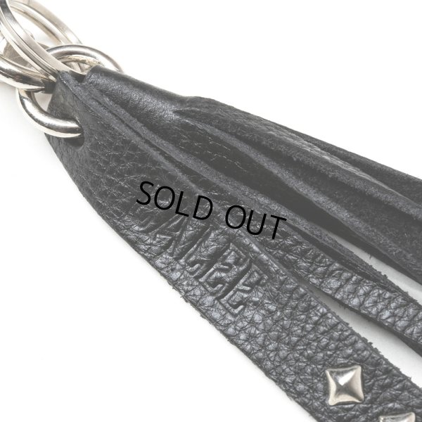 画像3: CALEE/STUDS & TASSEL LEATHER LONG KEY RING（BLACK）［レザーロングキーリング-25春夏］
