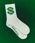 画像3: BlackEyePatch/DOLLAR SIGN SOCKS（GRAY） (3)