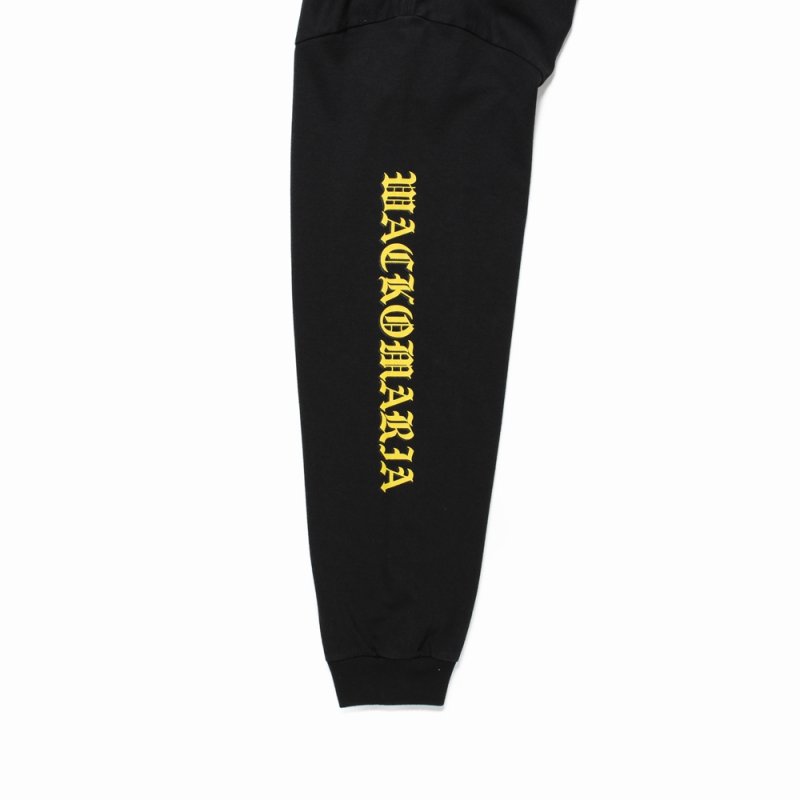 画像3: WACKO MARIA/WASHED HEAVY WEIGHT LONG SLEEVE T-SHIRT（BLACK）［刺繍+プリント長袖T-25春夏］