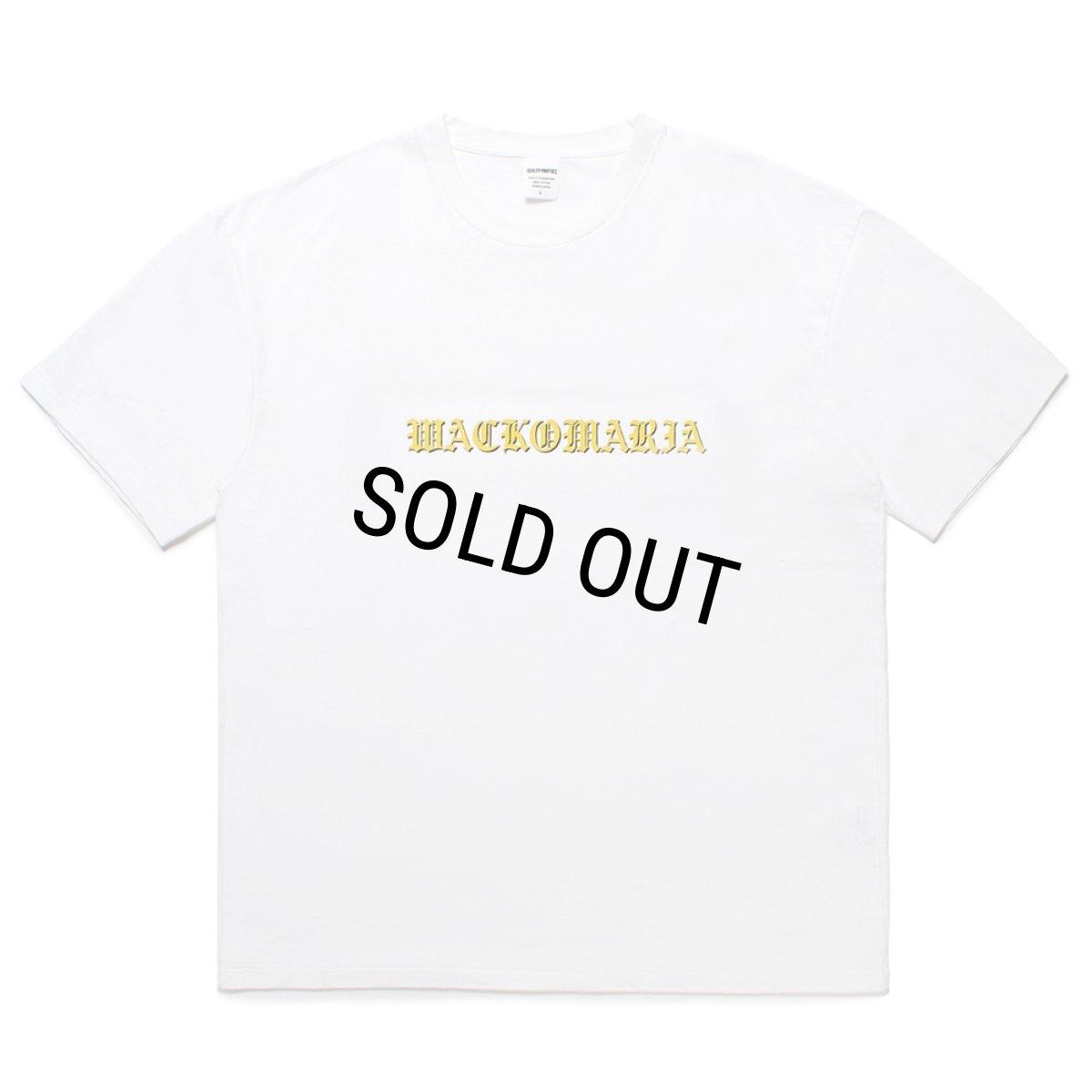 画像1: WACKO MARIA/WASHED HEAVY WEIGHT T-SHIRT（WHITE）［プリントT-25春夏］ (1)