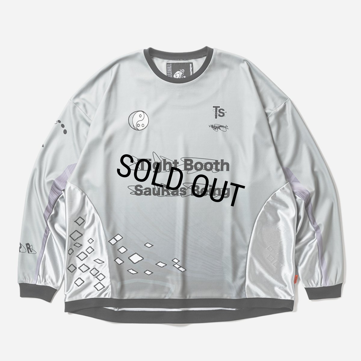 画像1: 【30％OFF】TIGHTBOOTH x SauRas Being L/S SOCCER JERSEY（Grey）［サッカージャージ-25春夏］ (1)