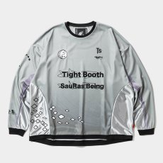 画像1: 【30％OFF】TIGHTBOOTH x SauRas Being L/S SOCCER JERSEY（Grey）［サッカージャージ-25春夏］ (1)