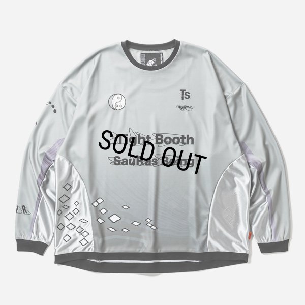 画像1: 【30％OFF】TIGHTBOOTH x SauRas Being L/S SOCCER JERSEY（Grey）［サッカージャージ-25春夏］