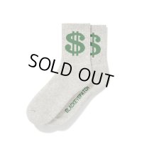 BlackEyePatch/DOLLAR SIGN SOCKS（GRAY）