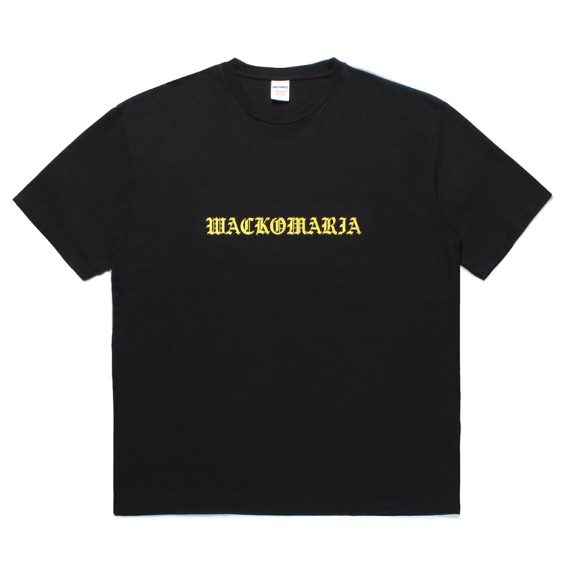 画像1: WACKO MARIA/WASHED HEAVY WEIGHT T-SHIRT（BLACK）［プリントT-25春夏］