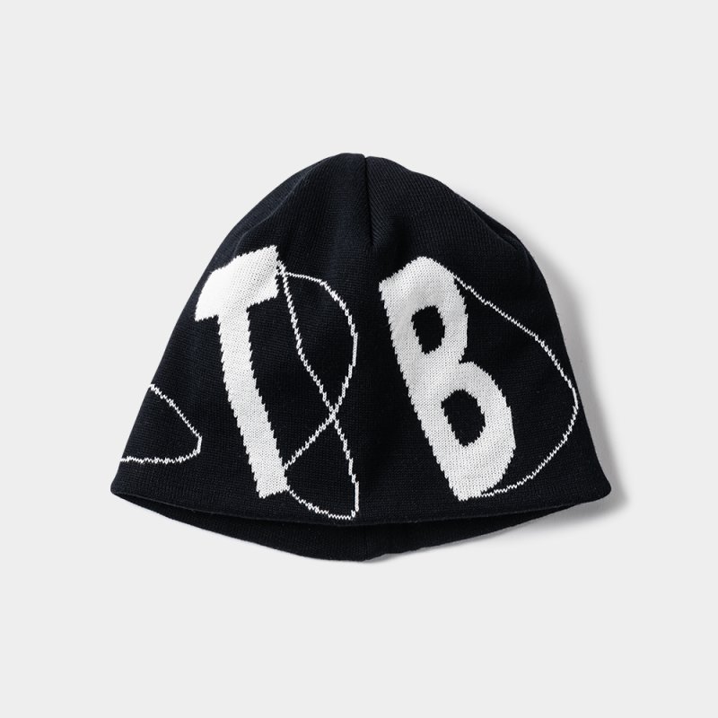 画像1: TIGHTBOOTH x SauRas Being JACQUARD BEANIE（Black）［ジャガードビーニー-25春夏］