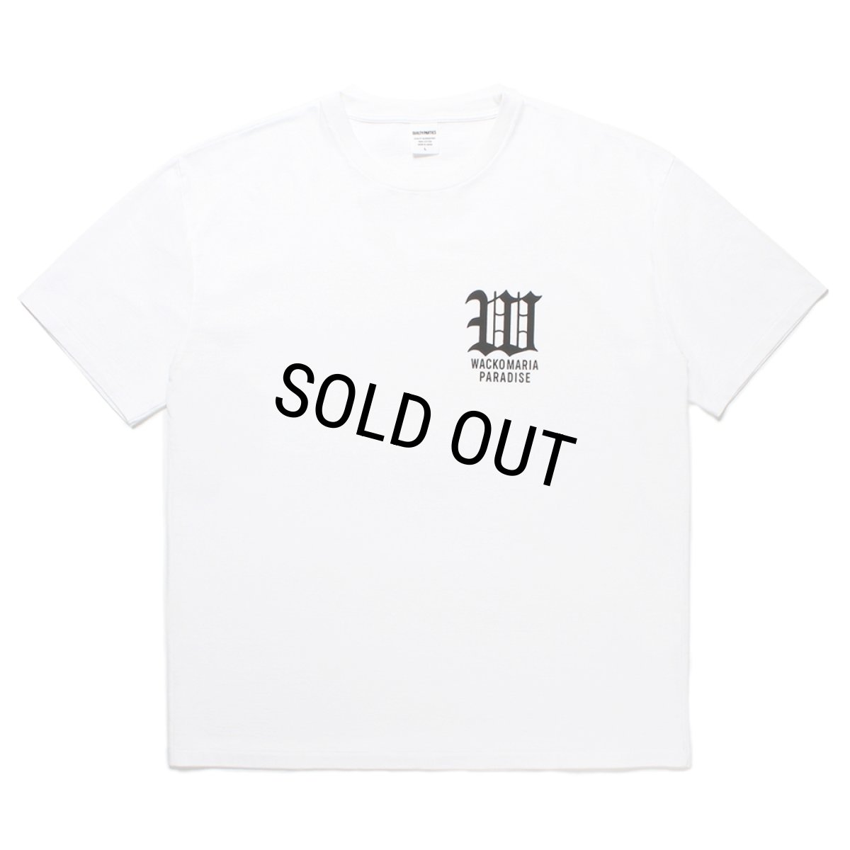 画像1: WACKO MARIA/WASHED HEAVY WEIGHT T-SHIRT（WHITE）［プリントT-25春夏］ (1)
