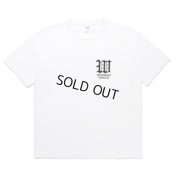 画像1: WACKO MARIA/WASHED HEAVY WEIGHT T-SHIRT（WHITE）［プリントT-25春夏］