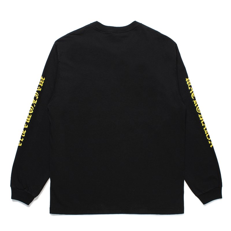画像2: WACKO MARIA/WASHED HEAVY WEIGHT LONG SLEEVE T-SHIRT（BLACK）［刺繍+プリント長袖T-25春夏］