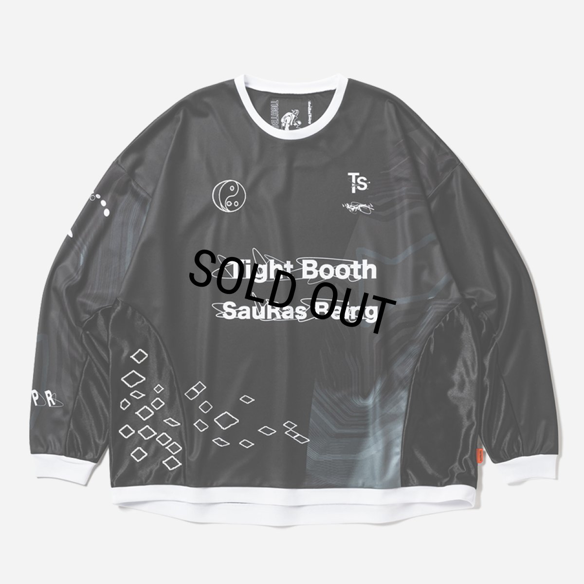 画像1: TIGHTBOOTH x SauRas Being L/S SOCCER JERSEY（Black）［サッカージャージ-25春夏］ (1)