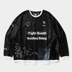 画像1: TIGHTBOOTH x SauRas Being L/S SOCCER JERSEY（Black）［サッカージャージ-25春夏］ (1)