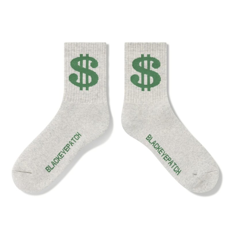 画像2: BlackEyePatch/DOLLAR SIGN SOCKS（GRAY）