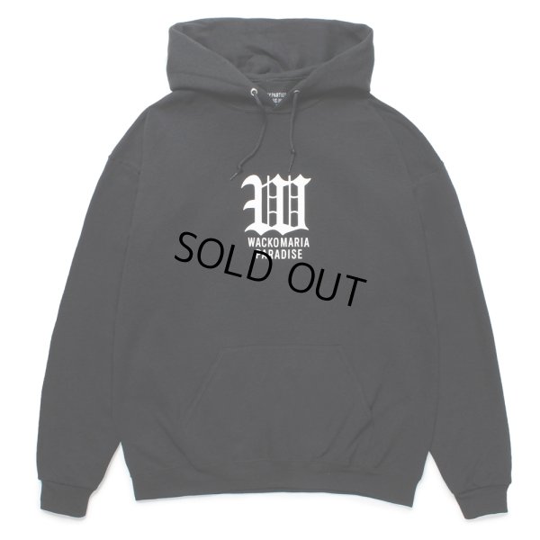 画像1: WACKO MARIA/HOODED SWEAT SHIRT（BLACK）［プルオーバーパーカー-25春夏］