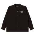 画像2: BlackEyePatch/HWC EMBROIDERED OPEN COLLARED L/S SHIRT（BLACK） (2)