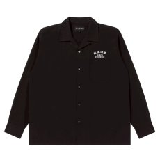 画像2: BlackEyePatch/HWC EMBROIDERED OPEN COLLARED L/S SHIRT(BLACK) (2)