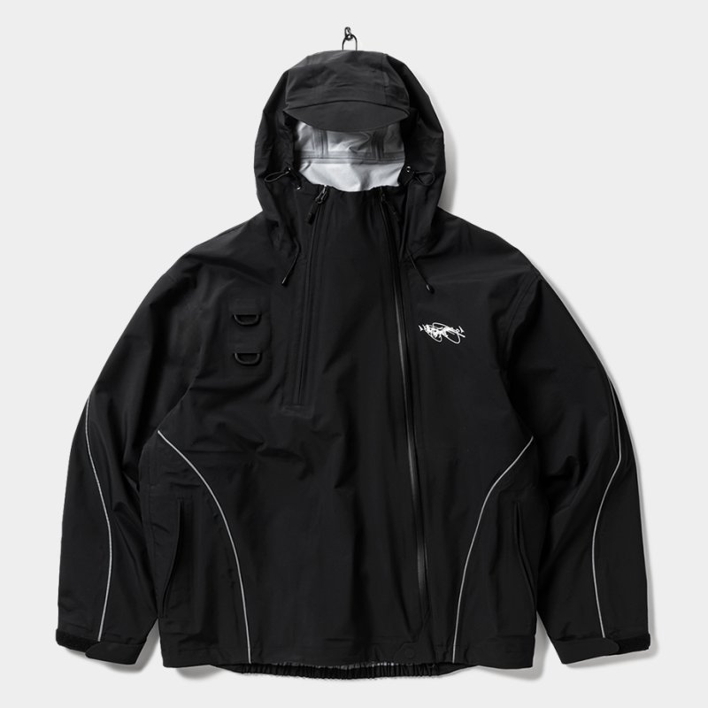 画像1: 【30％OFF】TIGHTBOOTH x SauRas Being MOUNTAIN PARKA（Black）［マウンテンパーカー-25春夏］