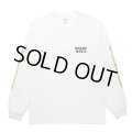 WACKO MARIA/WASHED HEAVY WEIGHT LONG SLEEVE T-SHIRT（WHITE）［刺繍+プリント長袖T-25春夏］