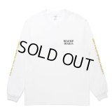 WACKO MARIA/WASHED HEAVY WEIGHT LONG SLEEVE T-SHIRT（WHITE）［刺繍+プリント長袖T-25春夏］