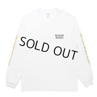 WACKO MARIA/WASHED HEAVY WEIGHT LONG SLEEVE T-SHIRT（WHITE）［刺繍+プリント長袖T-25春夏］