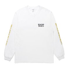 画像1: WACKO MARIA/WASHED HEAVY WEIGHT LONG SLEEVE T-SHIRT（WHITE）［刺繍+プリント長袖T-25春夏］ (1)