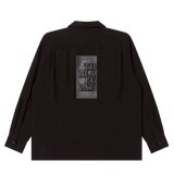 BlackEyePatch/HWC EMBROIDERED OPEN COLLARED L/S SHIRT（BLACK）