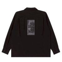 BlackEyePatch/HWC EMBROIDERED OPEN COLLARED L/S SHIRT（BLACK）