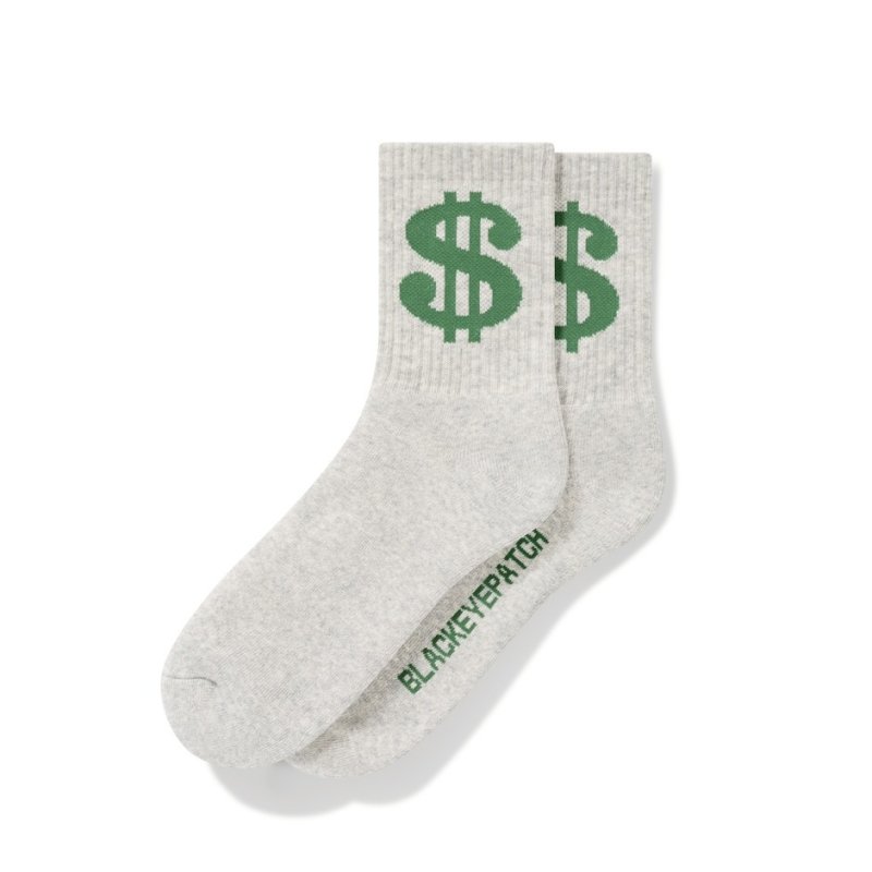 画像1: BlackEyePatch/DOLLAR SIGN SOCKS（GRAY）