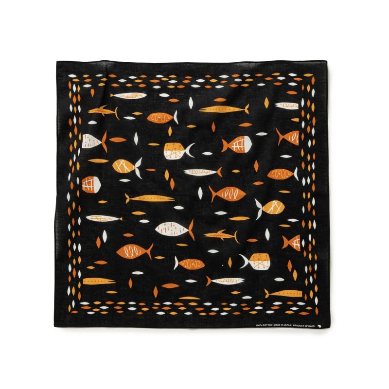 画像1: RATS/BANDANA（BLACK）［バンダナ-25春夏］