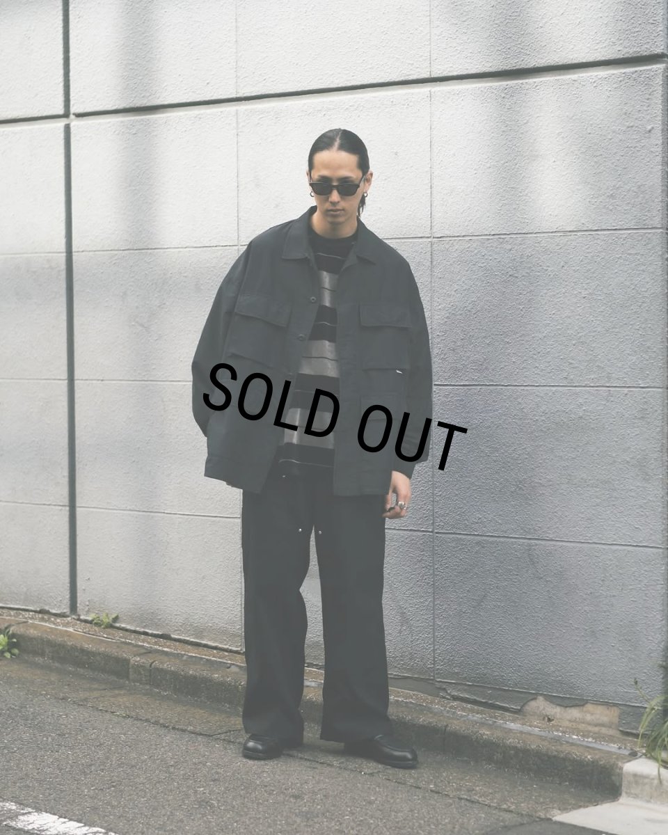 画像6: COOTIE PRODUCTIONS/Abyss Dyed Duck Double Knee Painter Pants（Black）［ダブルニーペインターパンツ-25春夏］ (6)