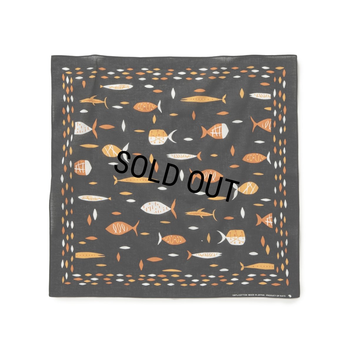 画像1: 【30%OFF】RATS/BANDANA（BLACK）［バンダナ-25春夏］ (1)