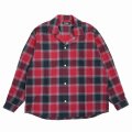 【30％OFF】ROTTWEILER/R9 NEL CHECK SHIRT（RED）［ネルチェックシャツ-25春夏］