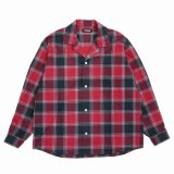 ROTTWEILER/R9 NEL CHECK SHIRT（RED）［ネルチェックシャツ-25春夏］