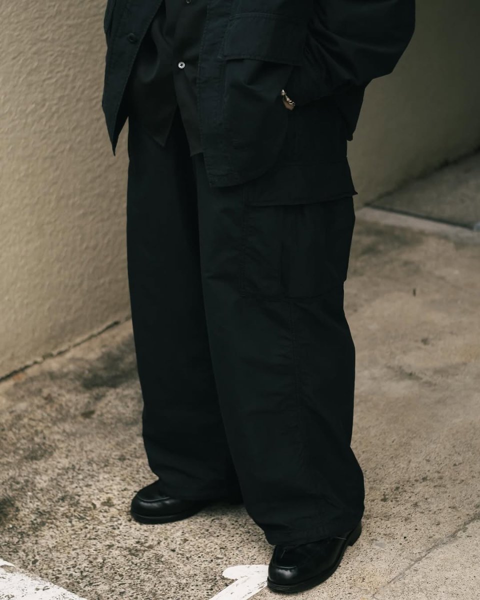画像6: COOTIE PRODUCTIONS/N/C Poplin 6 Pocket Easy Pants（Black）［6ポケットイージーパンツ-25春夏］ (6)