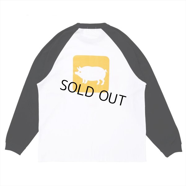 画像2: PORKCHOP/CYOW RAGLAN L/S TEE（YELLOW/BLACK）［ラグラン長袖T-25春夏］