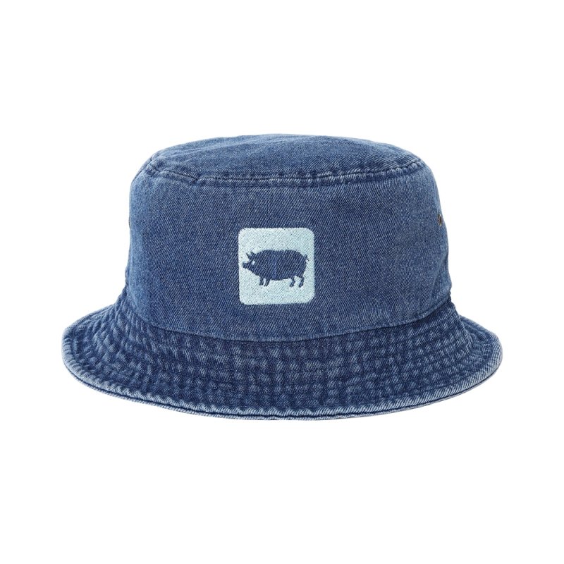 画像1: PORKCHOP/CYOW DENIM HAT（DARK BLUE）［デニムハット-25春夏］