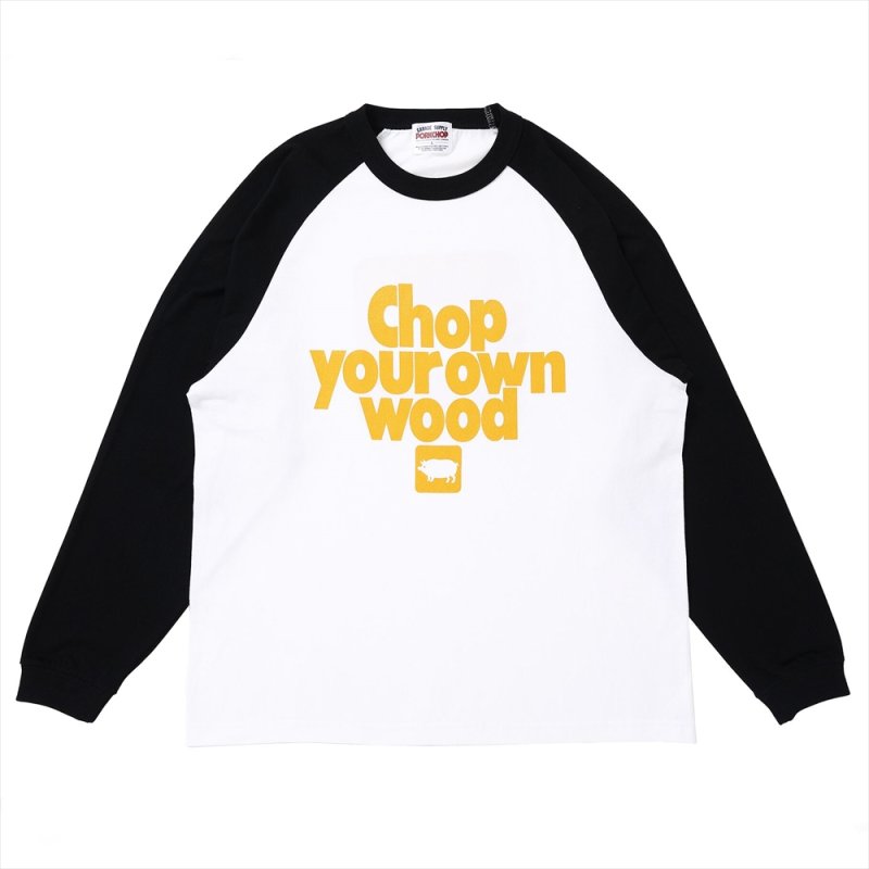 画像1: PORKCHOP/CYOW RAGLAN L/S TEE（YELLOW/BLACK）［ラグラン長袖T-25春夏］