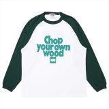 PORKCHOP/CYOW RAGLAN L/S TEE（EMERALD/GREEN）［ラグラン長袖T-25春夏］