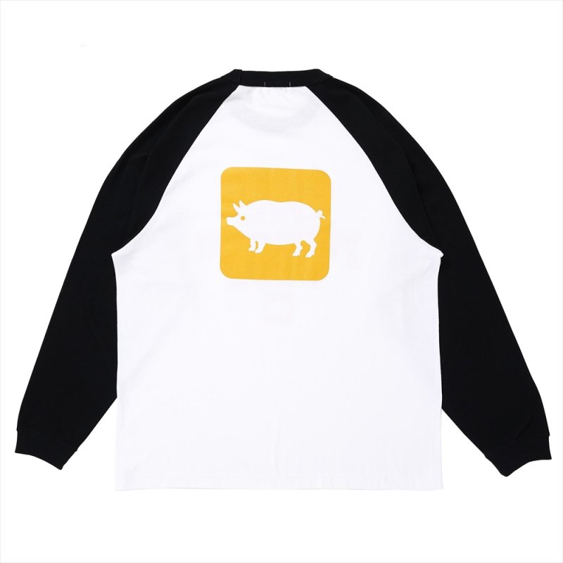 画像2: PORKCHOP/CYOW RAGLAN L/S TEE（YELLOW/BLACK）［ラグラン長袖T-25春夏］