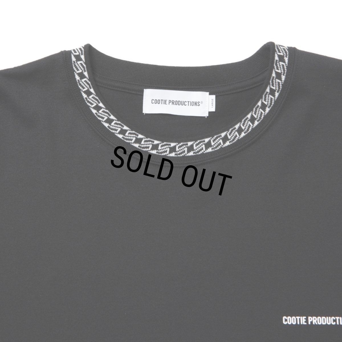 画像3: COOTIE PRODUCTIONS/Jacquard Neck S/S Tee（Black）［ジャガードネックT-25春夏］ (3)